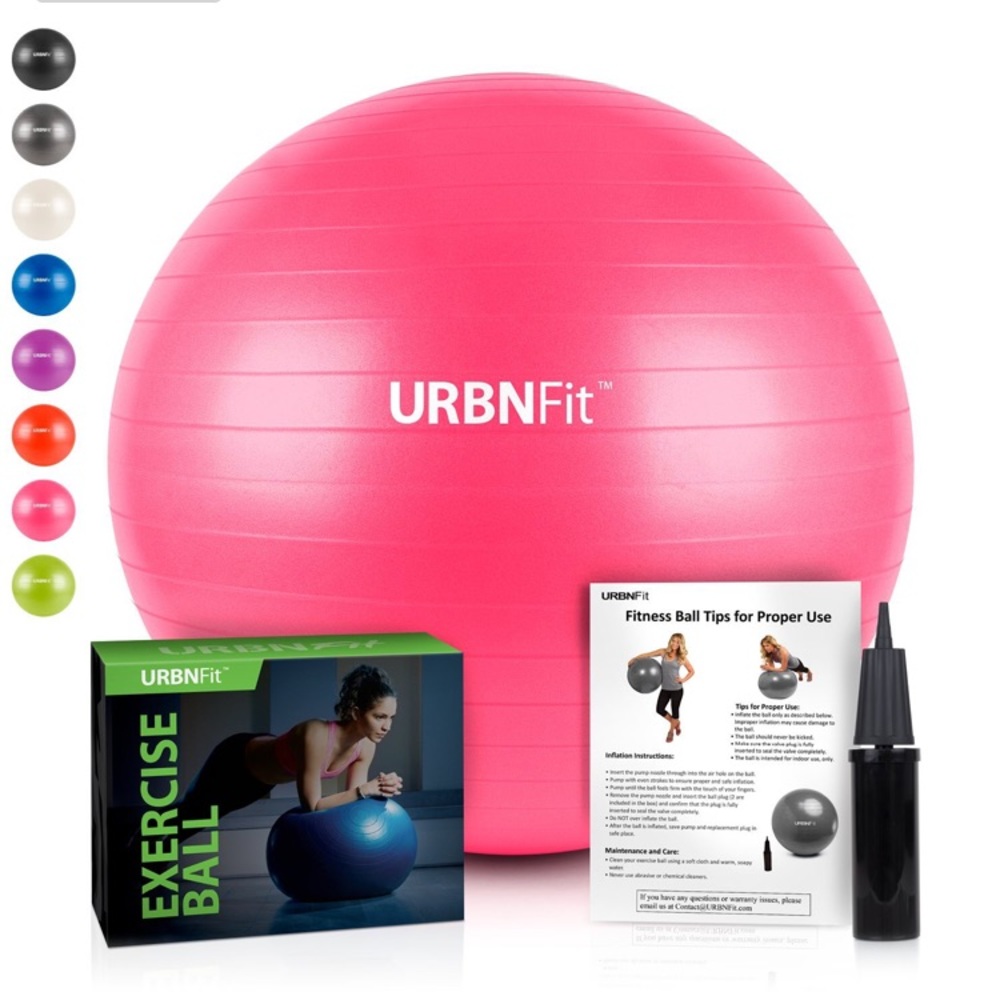 New BLACK exercise yoga ball 65cm (missing pump)